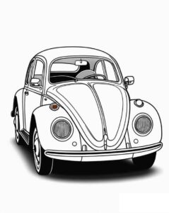 Desenho de Fusca Desenho Colorir Imprimir 07