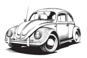 Desenho de Fusca Desenho Colorir Imprimir 08
