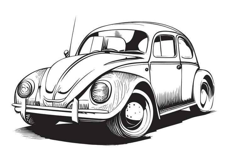 Desenho de Fusca Desenho Colorir Imprimir 08