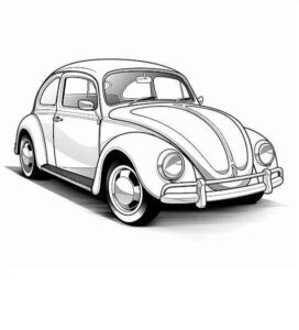 Desenho de Fusca Desenho Colorir Imprimir 13
