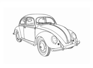 Desenho de Fusca Desenho Colorir Imprimir 14