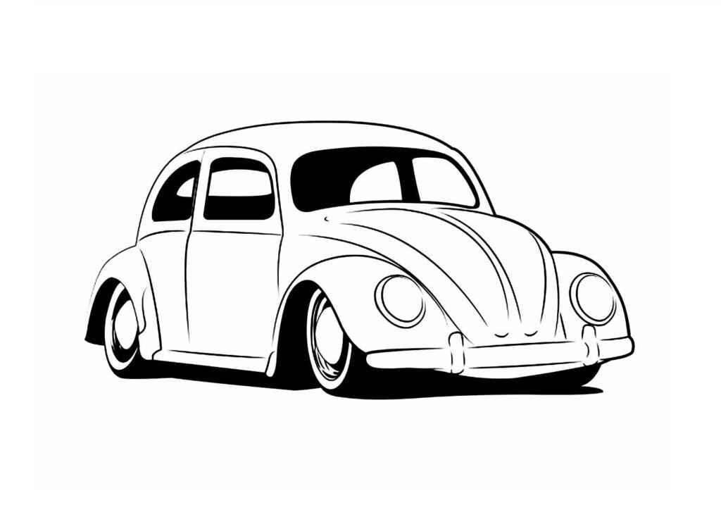 Desenho de Fusca Desenho Colorir Imprimir 23