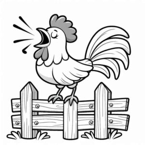 Desenho de Galo Desenho Colorir Imprimir 13