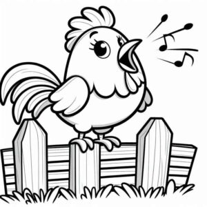 Desenho de Galo Desenho Colorir Imprimir 15