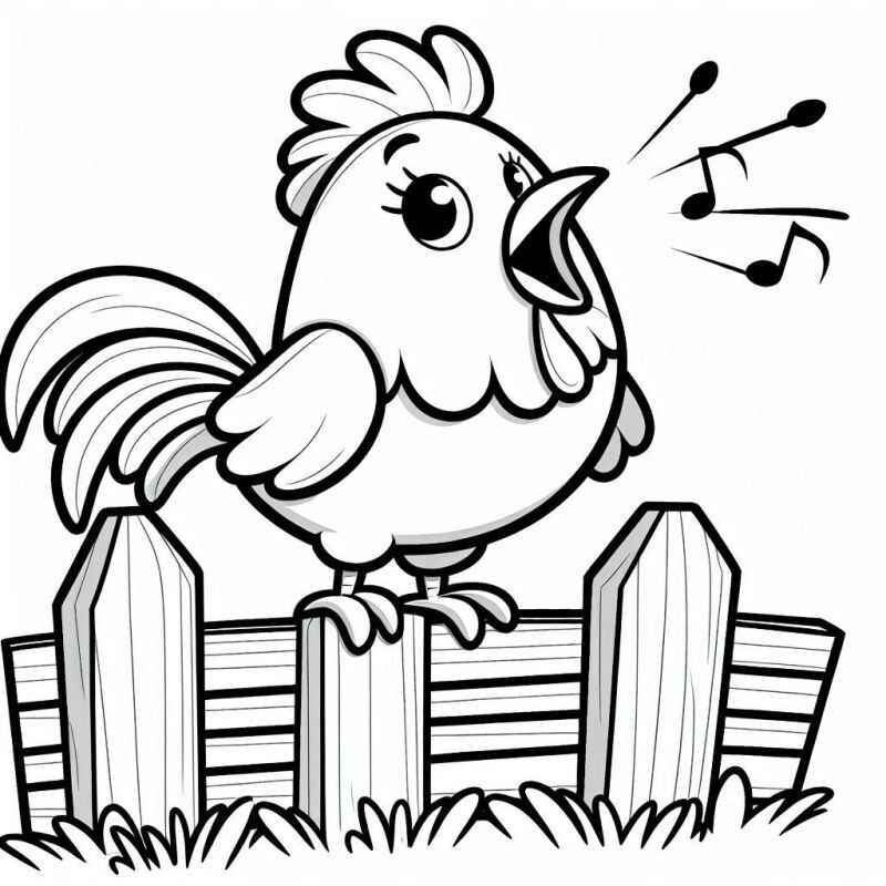 Desenho de Galo Desenho Colorir Imprimir 15