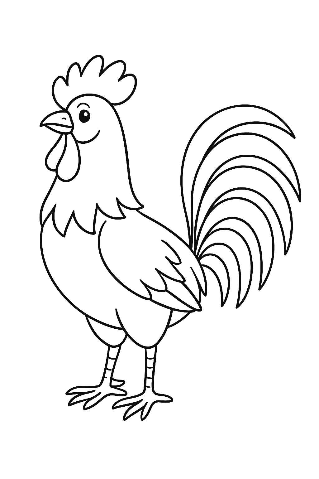 Desenho de Galo Desenho Colorir Imprimir 19