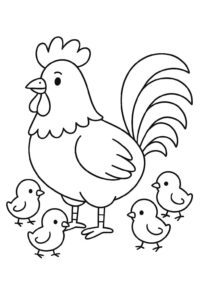 Desenho de Galo Desenho Colorir Imprimir 24