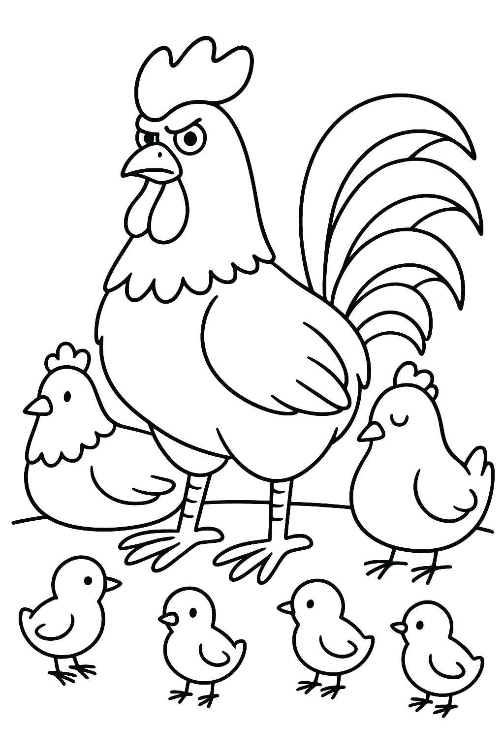 Desenho de Galo Desenho Colorir Imprimir 30