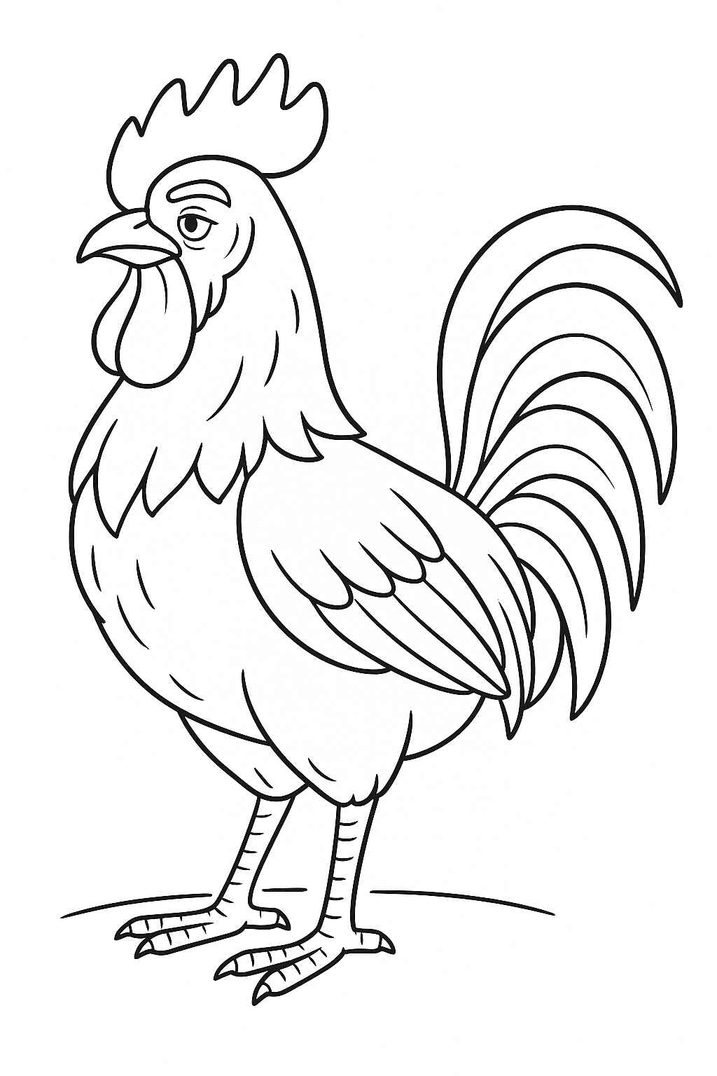 Desenho de Galo Desenho Colorir Imprimir 31
