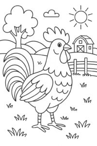 Desenho de Galo Desenho Colorir Imprimir 32