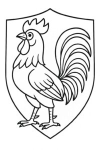Desenho de Galo Desenho Colorir Imprimir 34