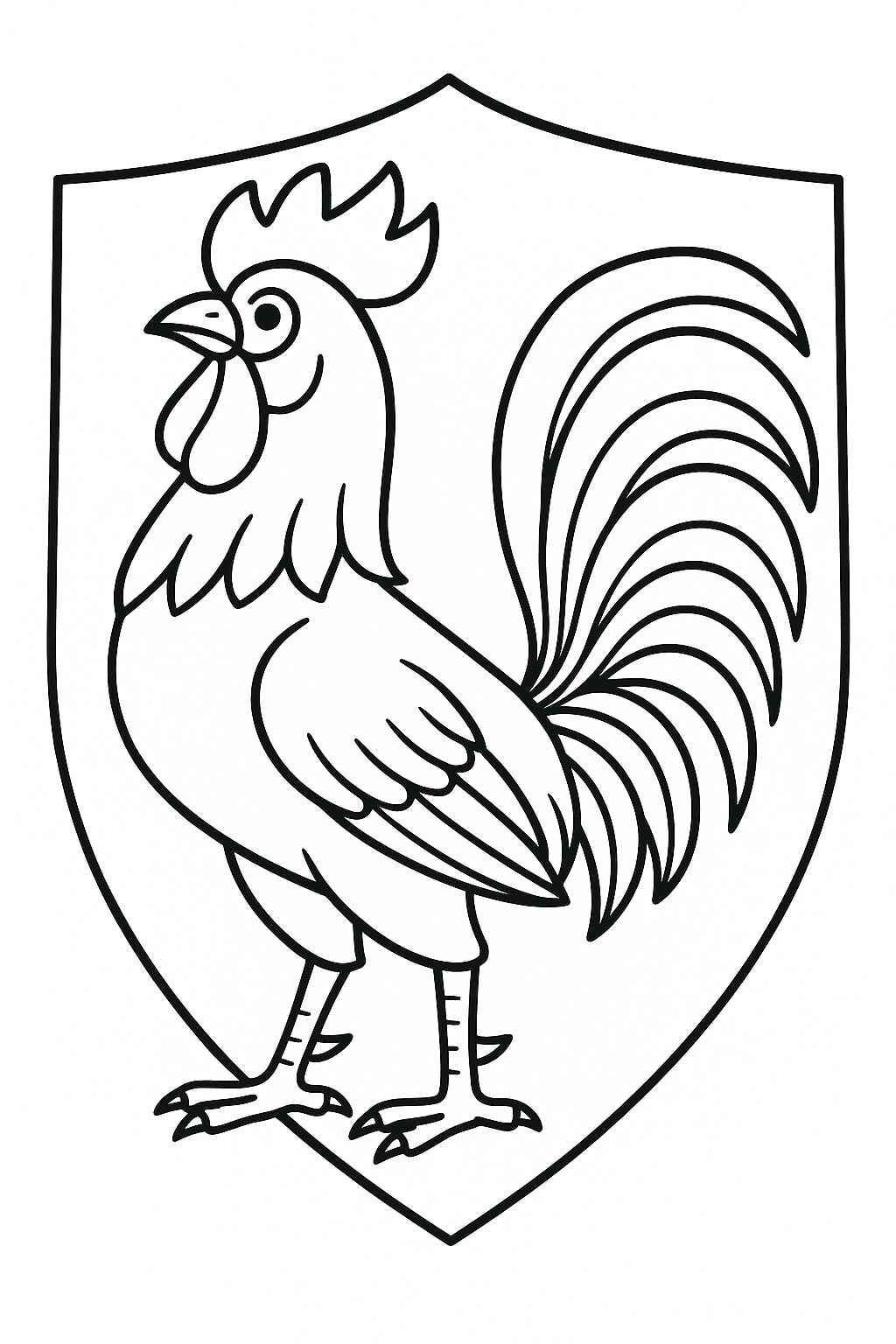 Desenho de Galo Desenho Colorir Imprimir 34