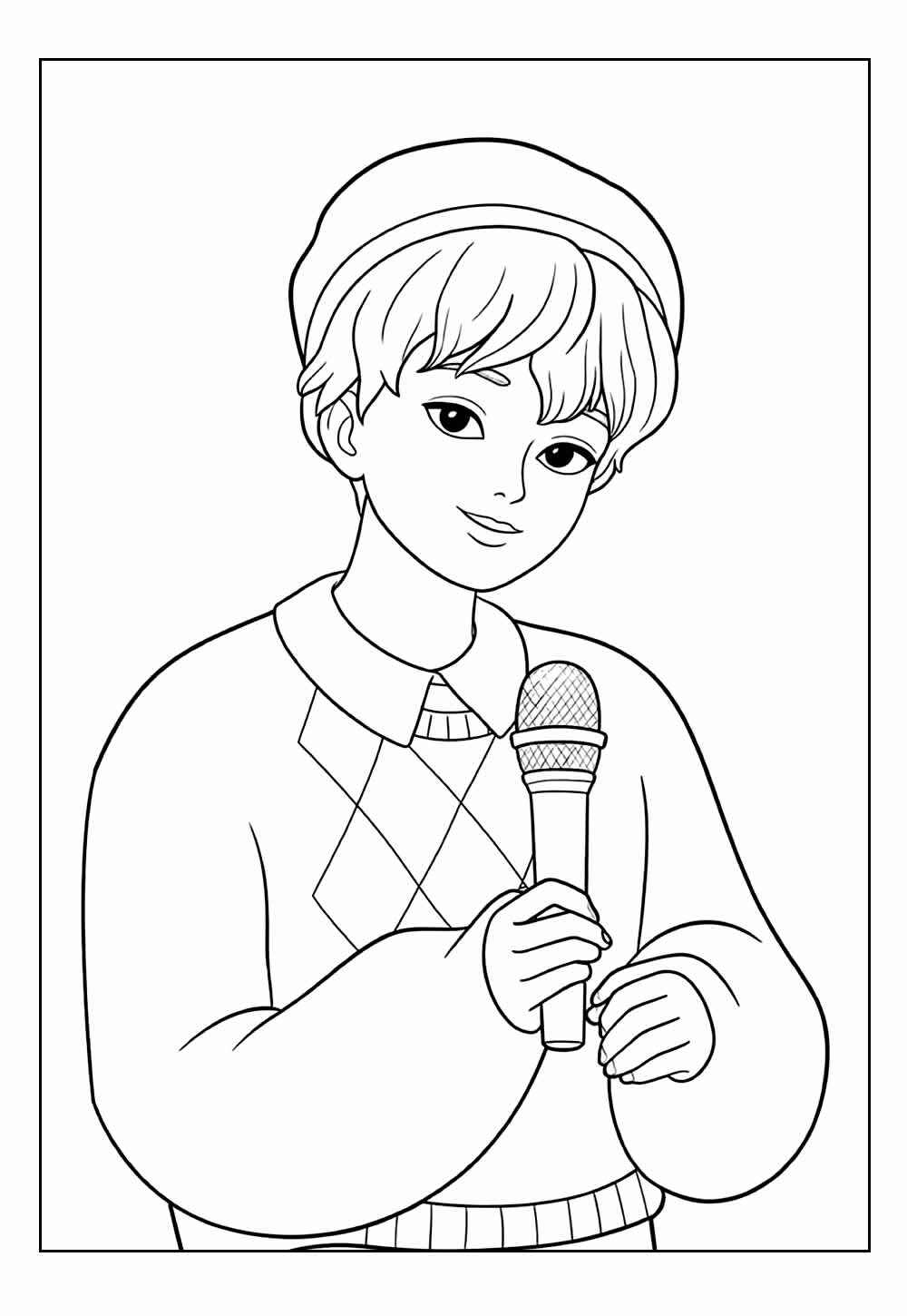 Desenho de Guerreiras Do Kpop Desenho Colorir Imprimir 01