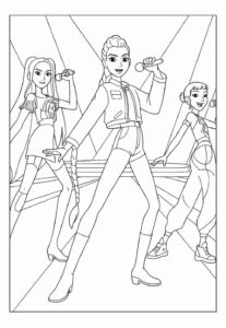 Desenho de Guerreiras Do Kpop Desenho Colorir Imprimir 04