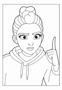 Desenho de Guerreiras Do Kpop Desenho Colorir Imprimir 09