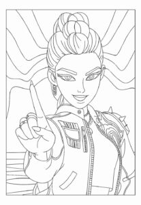 Desenho de Guerreiras Do Kpop Desenho Colorir Imprimir 10