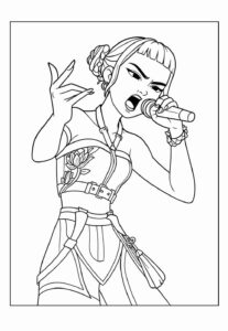 Desenho de Guerreiras Do Kpop Desenho Colorir Imprimir 11