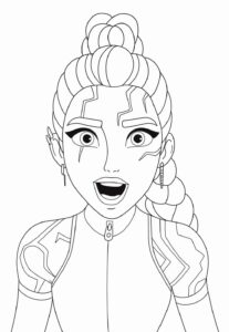 Desenho de Guerreiras Do Kpop Desenho Colorir Imprimir 14