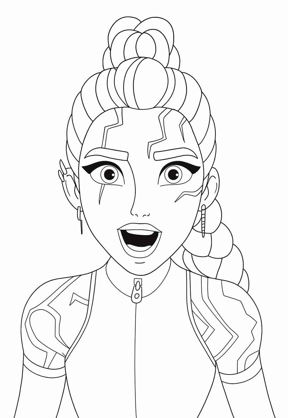 Desenho de Guerreiras Do Kpop Desenho Colorir Imprimir 14