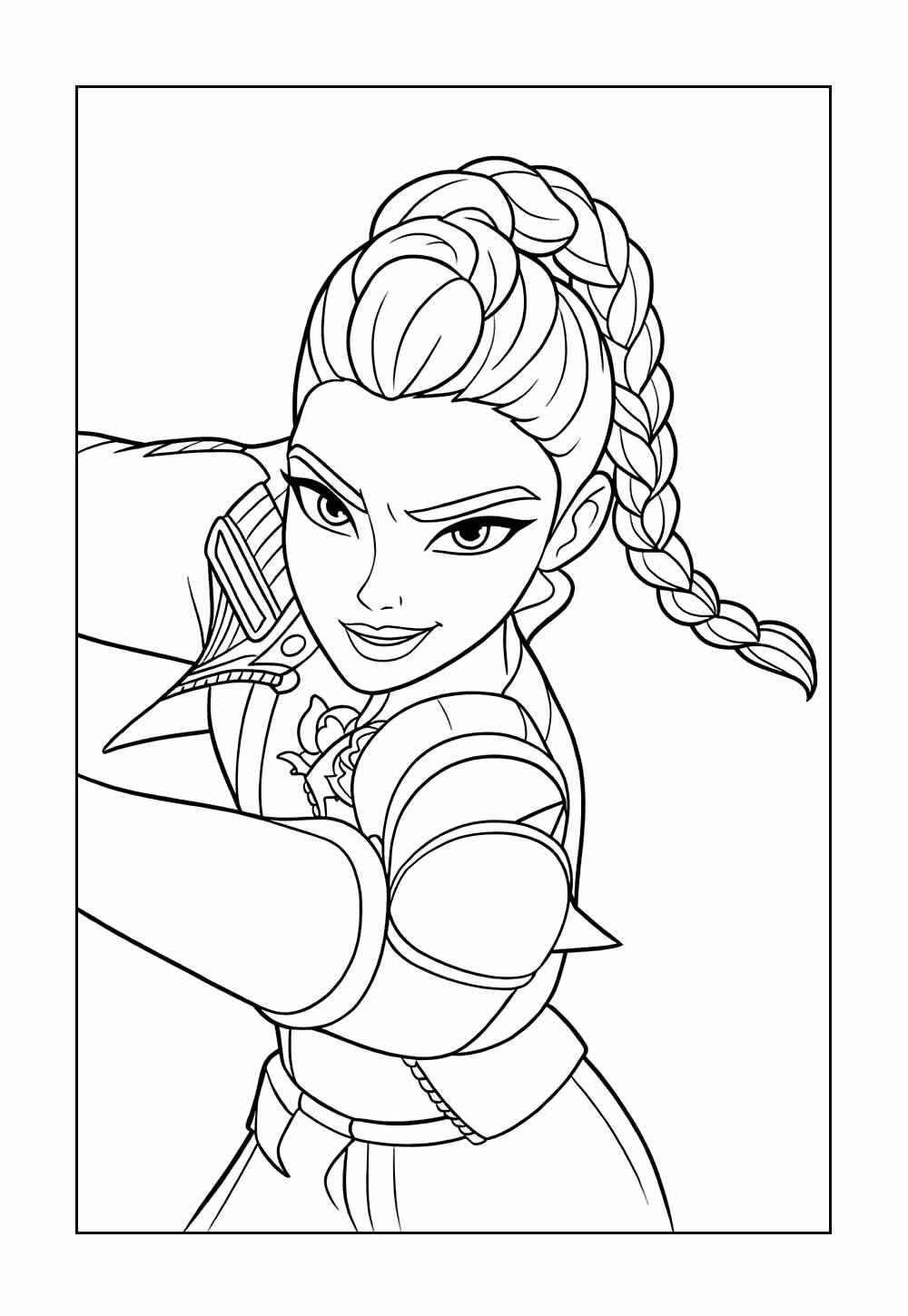 Desenho de Guerreiras Do Kpop Desenho Colorir Imprimir 15