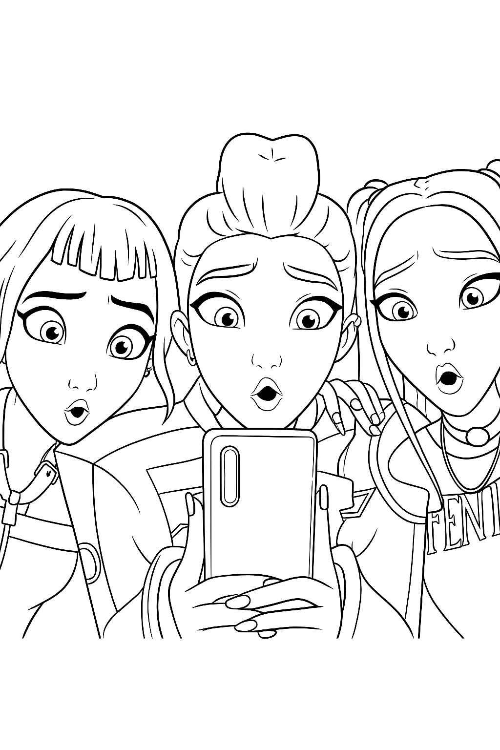 Desenho de Guerreiras Do Kpop Desenho Colorir Imprimir 18