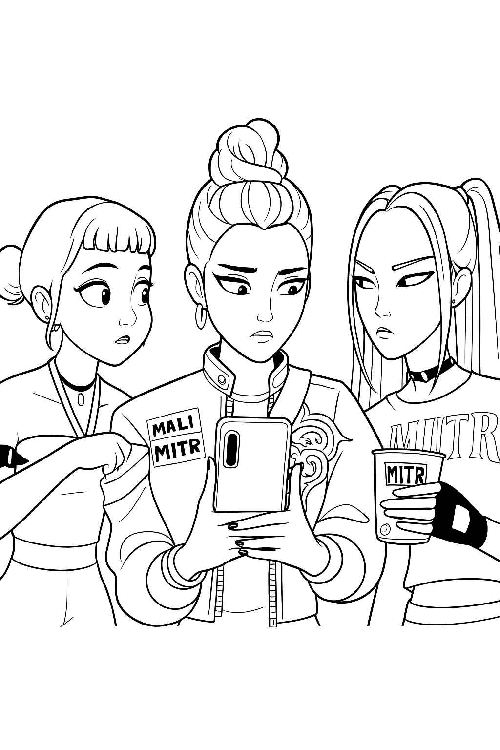 Desenho de Guerreiras Do Kpop Desenho Colorir Imprimir 19