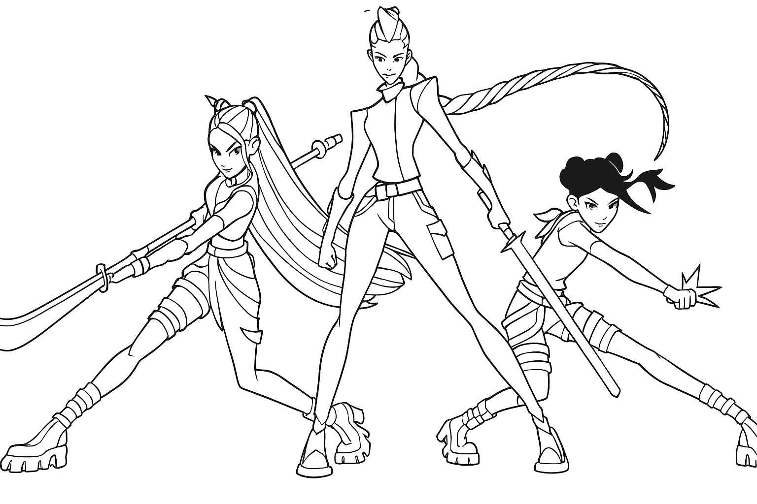 Desenho de Guerreiras Do Kpop Desenho Colorir Imprimir 21