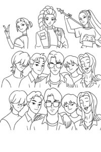 Desenho de Guerreiras Do Kpop Desenho Colorir Imprimir 25