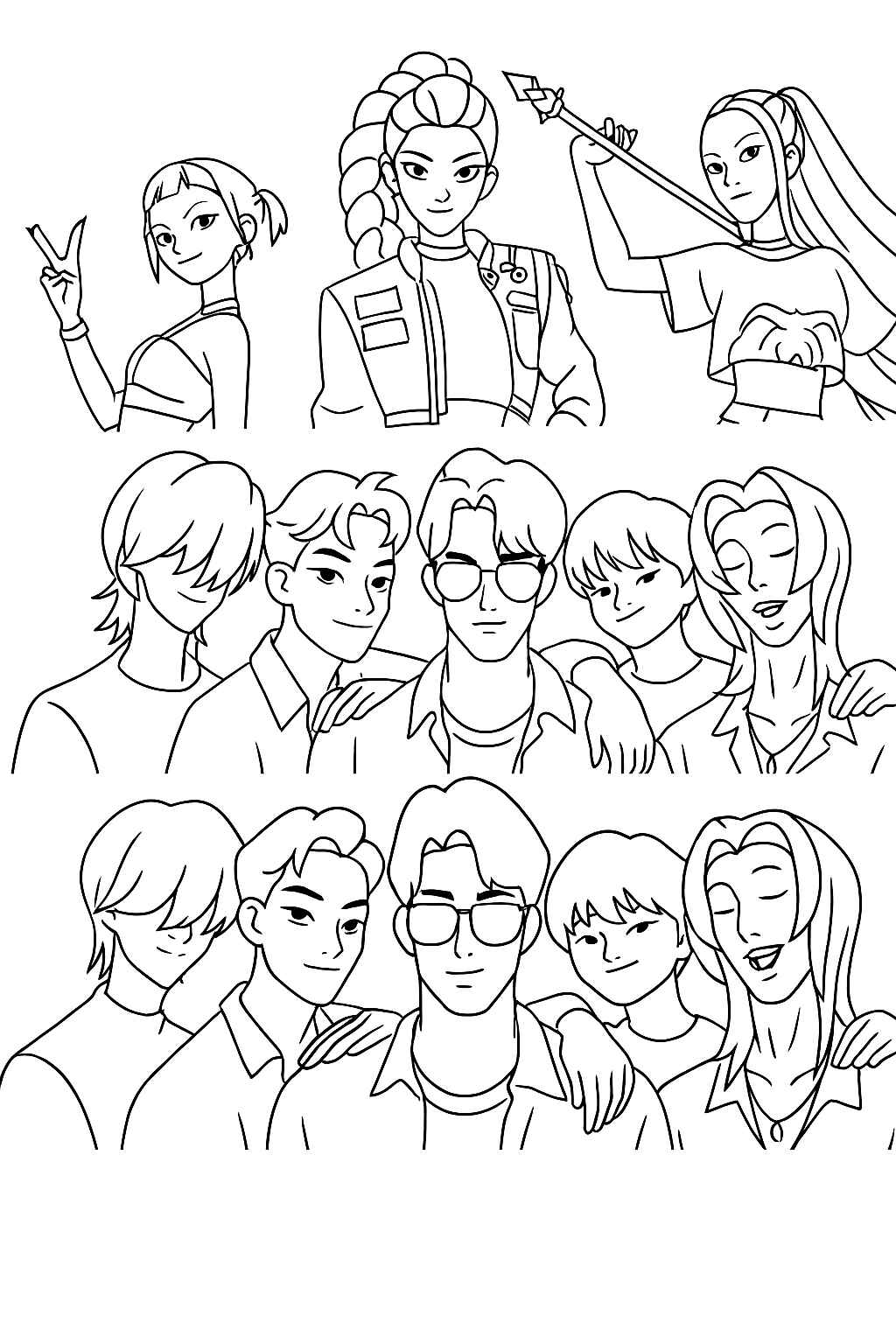 Desenho de Guerreiras Do Kpop Desenho Colorir Imprimir 25