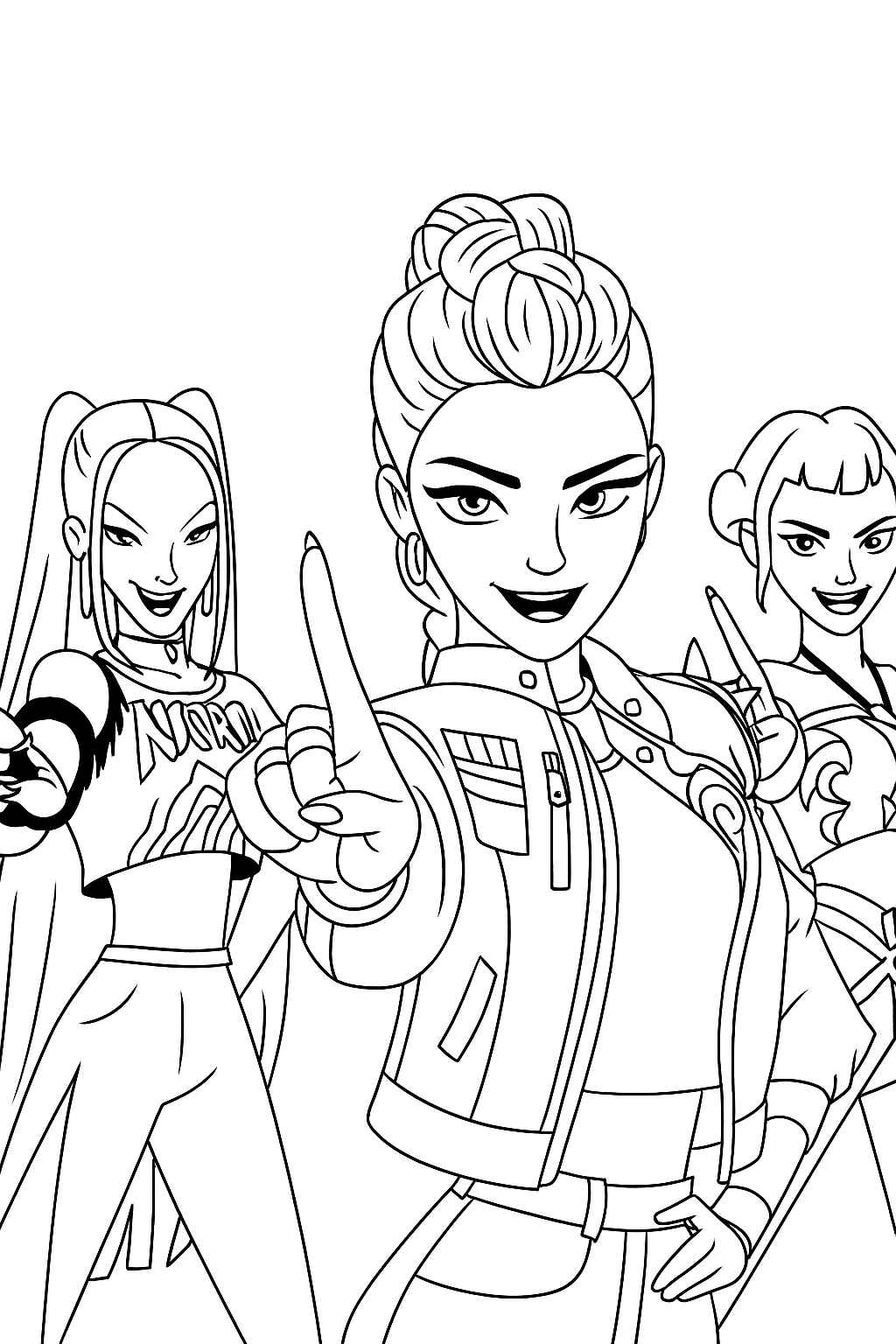 Desenho de Guerreiras Do Kpop Desenho Colorir Imprimir 26