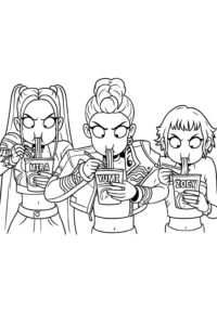 Desenho de Guerreiras Do Kpop Desenho Colorir Imprimir 28