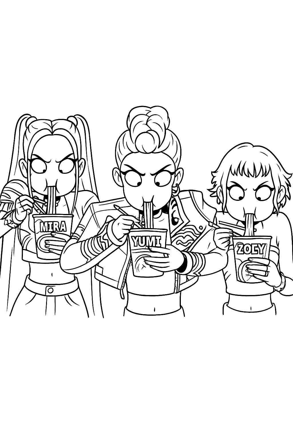 Desenho de Guerreiras Do Kpop Desenho Colorir Imprimir 28