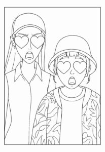 Desenho de Guerreiras Do Kpop Desenho Colorir Imprimir 29