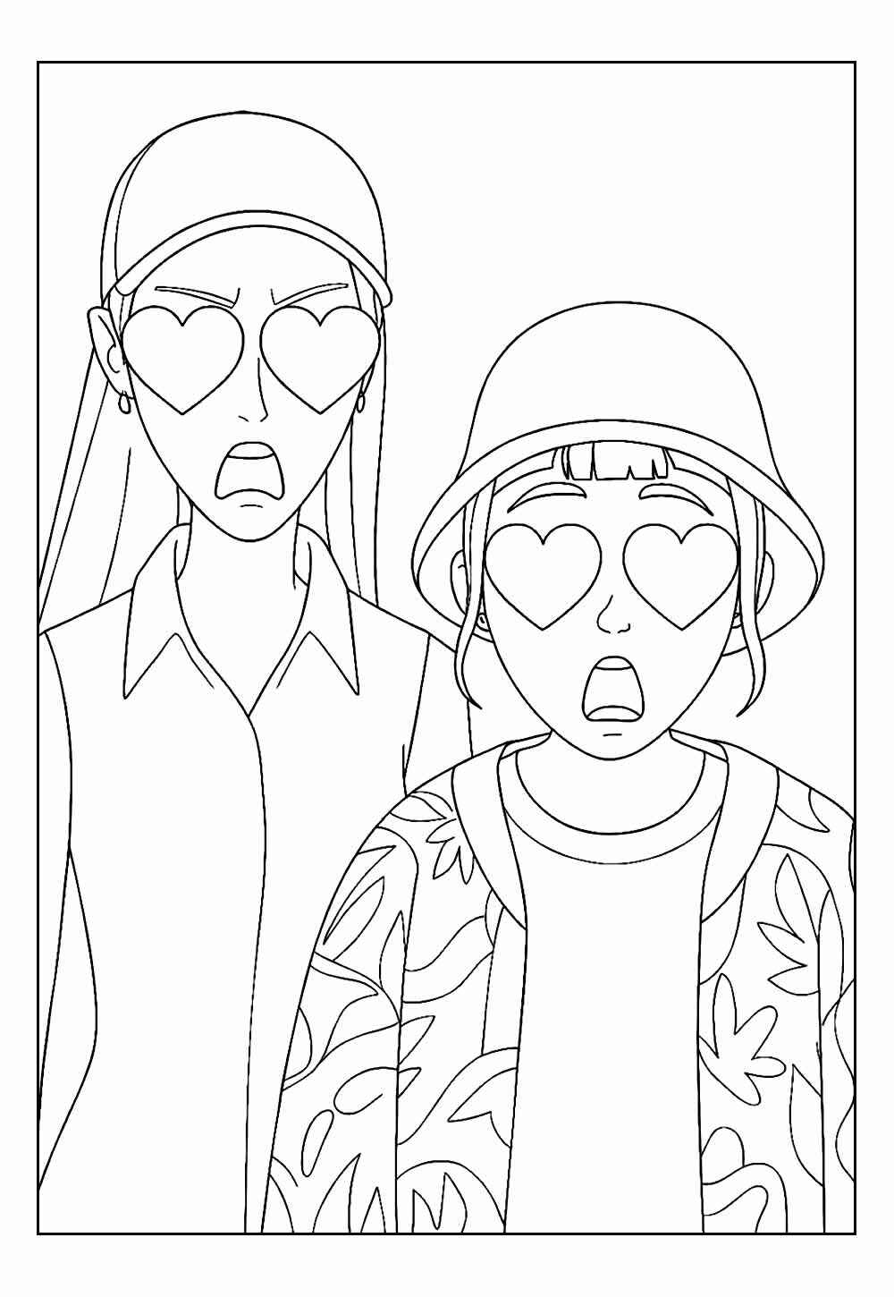 Desenho de Guerreiras Do Kpop Desenho Colorir Imprimir 29