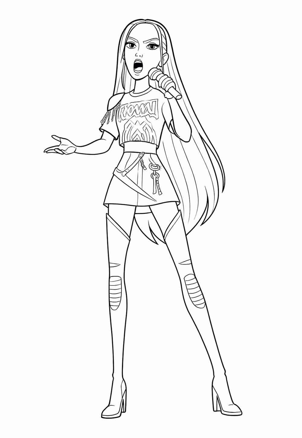 Desenho de Guerreiras Do Kpop Desenho Colorir Imprimir 30