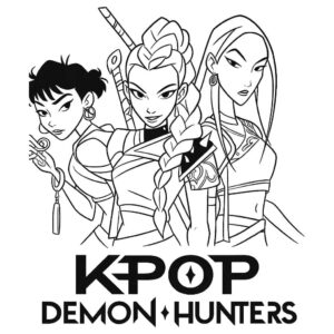 Desenho de Guerreiras Do Kpop Desenho Colorir Imprimir 35