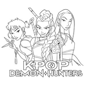 Desenho de Guerreiras Do Kpop Desenho Colorir Imprimir 38