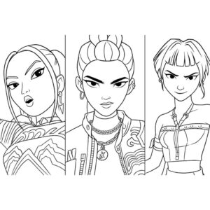 Desenho de Guerreiras Do Kpop Desenho Colorir Imprimir 46