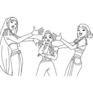 Desenho de Guerreiras Do Kpop Desenho Colorir Imprimir 47