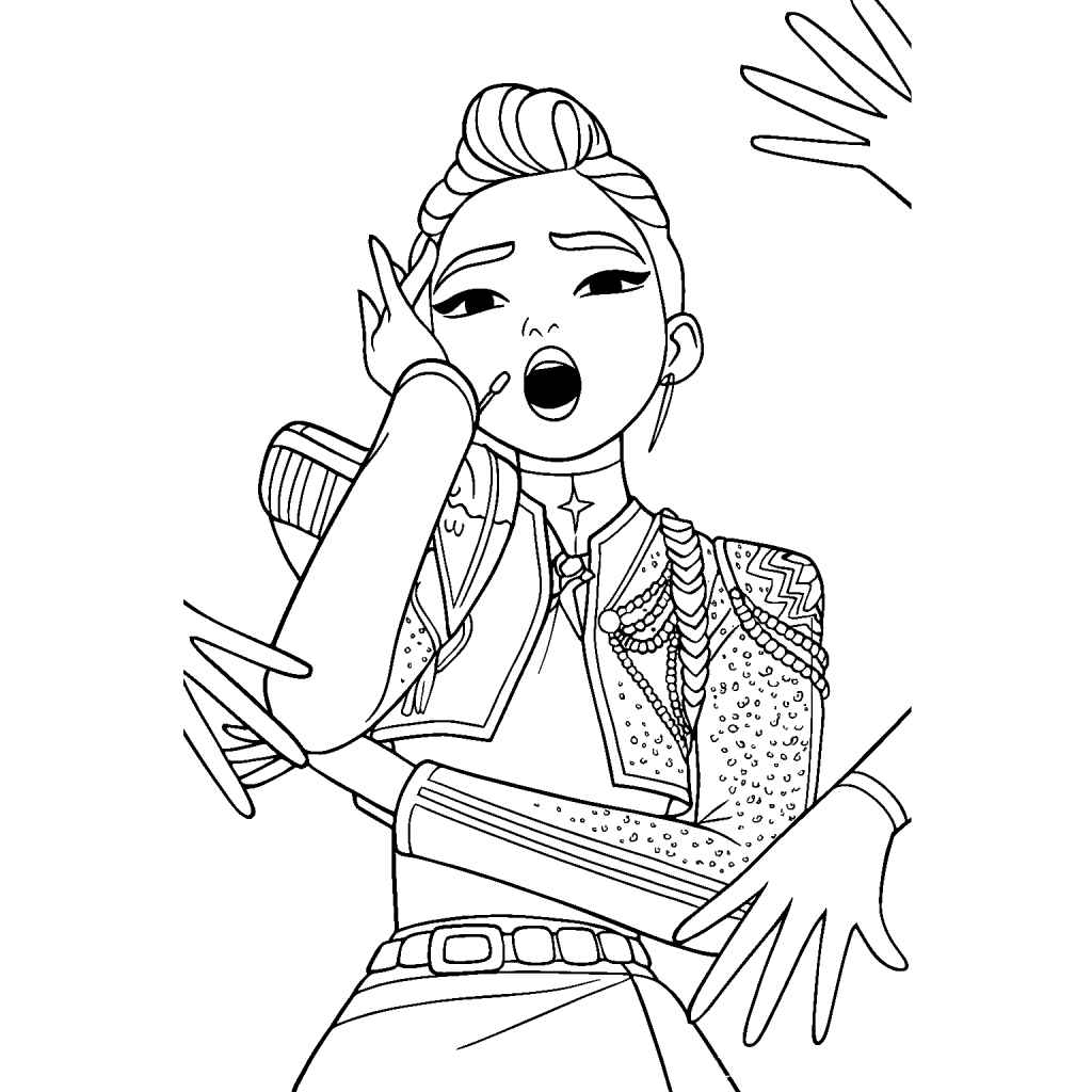 Desenho de Guerreiras Do Kpop Desenho Colorir Imprimir 52