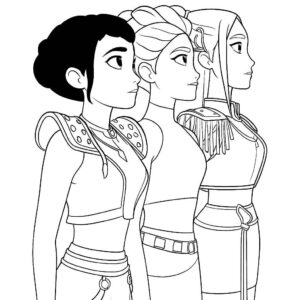 Desenho de Guerreiras Do Kpop Desenho Colorir Imprimir 53