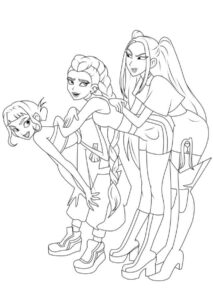 Desenho de Guerreiras Do Kpop Desenho Colorir Imprimir 54