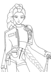 Desenho de Guerreiras Do Kpop Desenho Colorir Imprimir 59