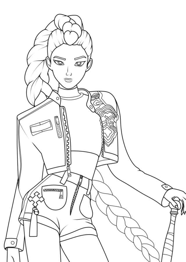 Desenho de Guerreiras Do Kpop Desenho Colorir Imprimir 59