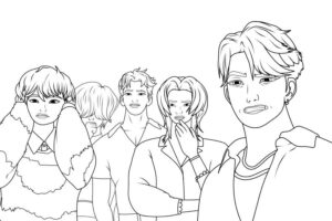 Desenho de Guerreiras Do Kpop Desenho Colorir Imprimir 68