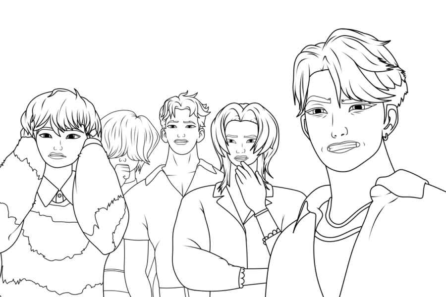 Desenho de Guerreiras Do Kpop Desenho Colorir Imprimir 68