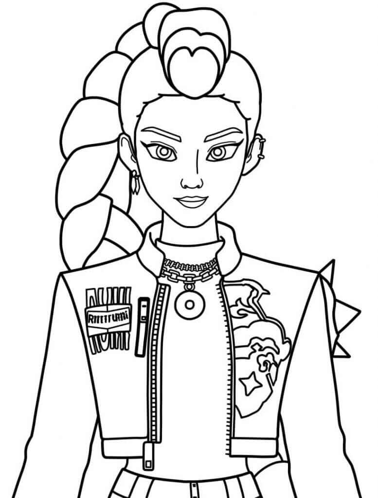 Desenho de Guerreiras Do Kpop Desenho Colorir Imprimir 69