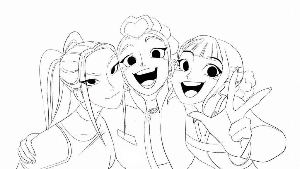 Desenho de Guerreiras Do Kpop Desenho Colorir Imprimir 70