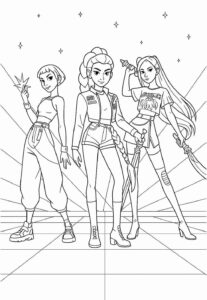 Desenho de Guerreiras Do Kpop Desenho Colorir Imprimir 75