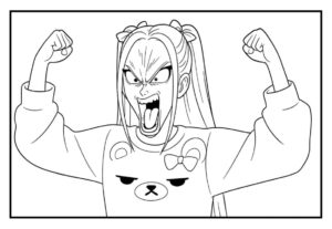 Desenho de Guerreiras Do Kpop Desenho Colorir Imprimir 80